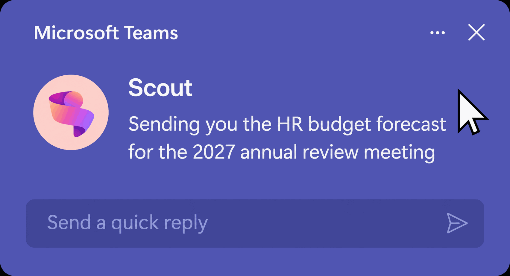 Microsoft Teams message from Scout